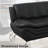 Black Faux Leather 3-Piece Sofa Set with High-Density Foam and Metal Legs-539427167