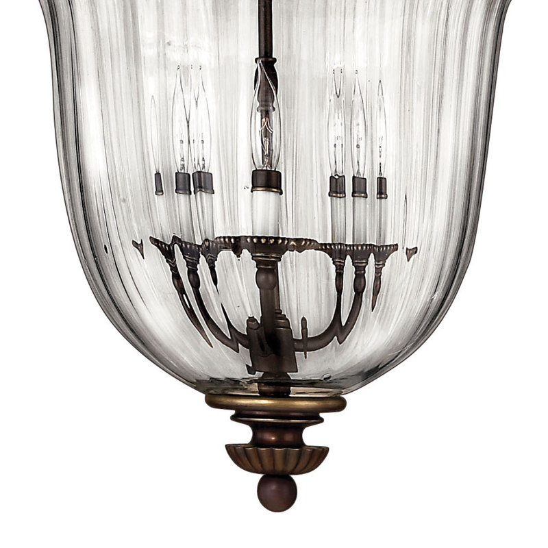 Oxford 3-Light Single Urn Pendant, 22.5" x 21.5", Burnished Brass