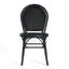 Idle Hour Outdoor Black Bistro Chair Metal Frame Woven Wicker