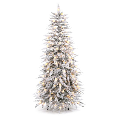 Arbre de Noël cyprès enneigé 6 pi.