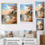 «Coastalbeach Beach Bliss Pointillism III» - Impression sur toile nautique et plage-2013054607-2013054601