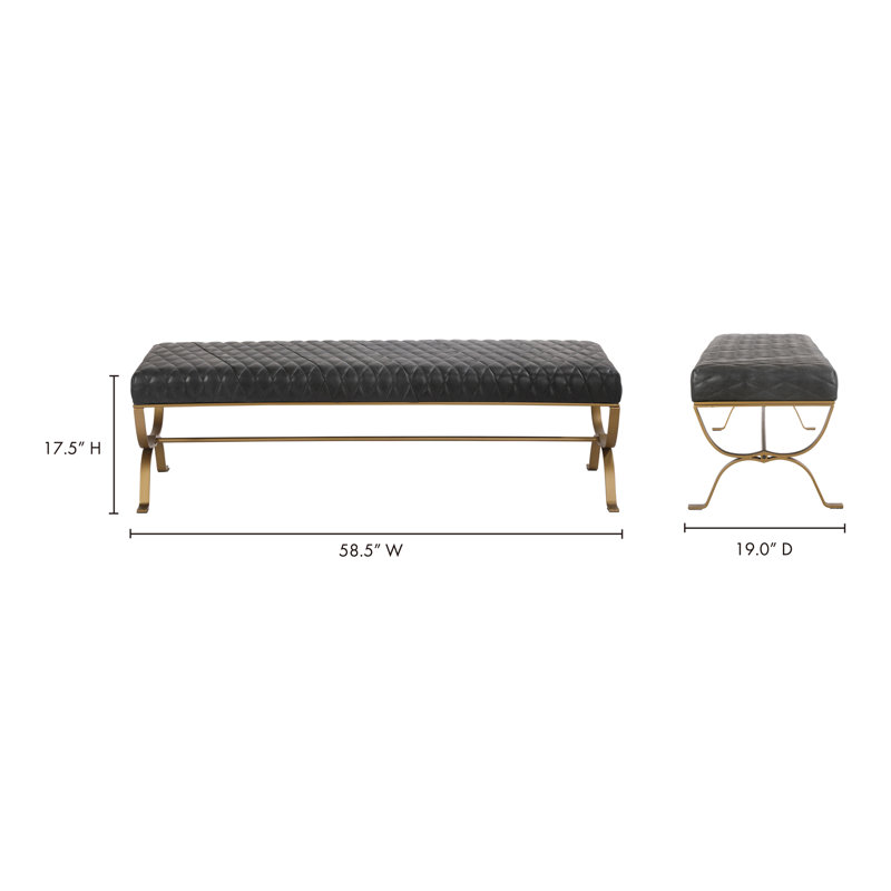 Bench Antique Black/Gold
