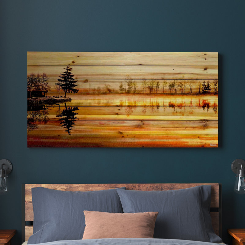 Juneau Chanannes - impression graphique sur bois, H 20 po x l 40 po x P 1,5 po