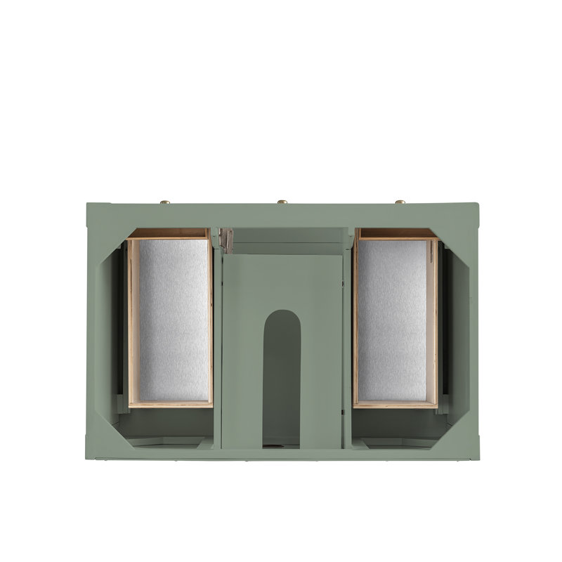 Breckenridge 36'' W Single Vanity, Smokey Celadon, White Zeus, 8" Widespread