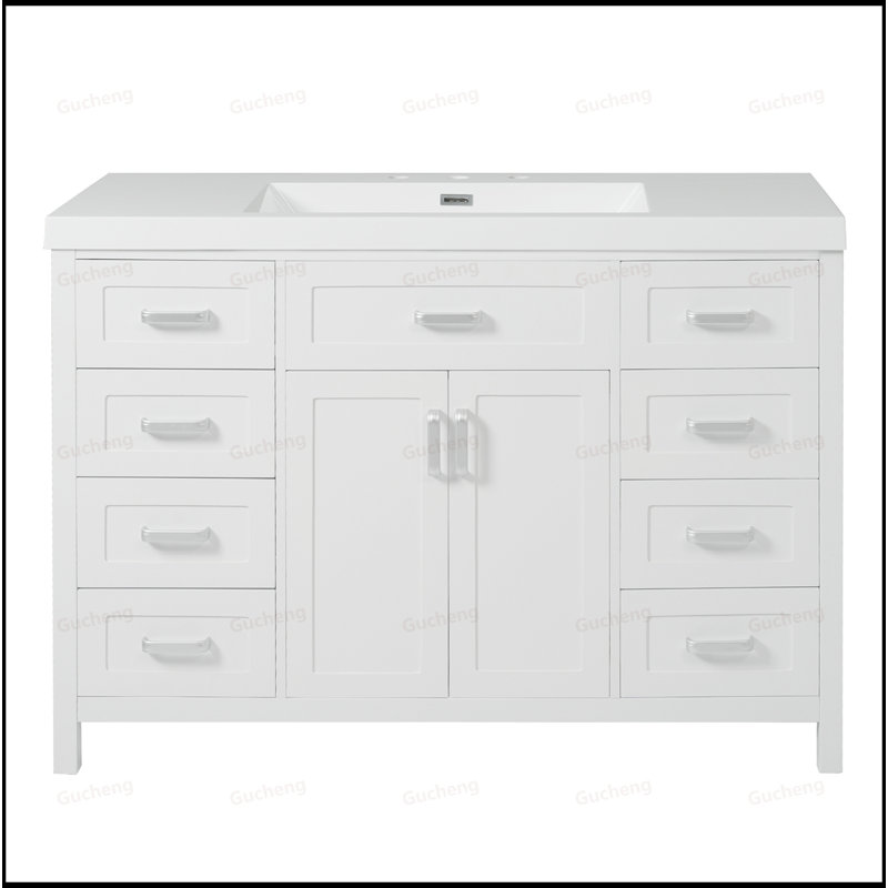 Meuble-lavabo 48 po avec lavabo, Blanc