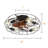 Indoor Low Profile 20 Inch Industrial 7 Blades Remote Control Ceiling Fan With Bulb Light