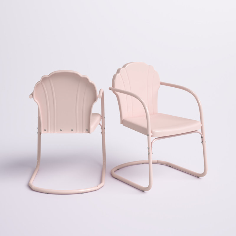 Fauteuil de patio Burley, Lustre rose pastel