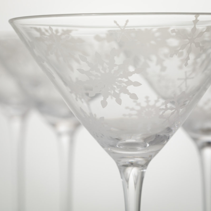 8 oz. Ensemble de verres à martini en verre