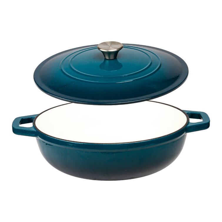 Lexi Home Ombre Green Cast Iron Enameled Dutch Oven Pot - $29.99 - Free  shipping for Prime members