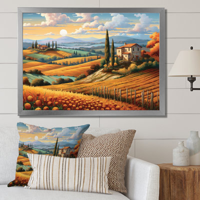 Pittoresque, art mural sur toile campagne