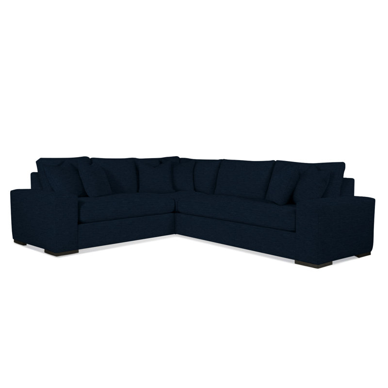 Memphis Sectional, Left Hand Facing, Honey, Basic Navy; 0317-61