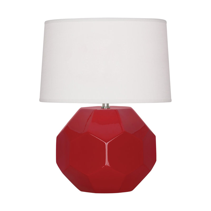 Petite lampe d'appoint Franklin, H 16,5 po x l 12,5 po x P 12,5 po, Rouge rubis