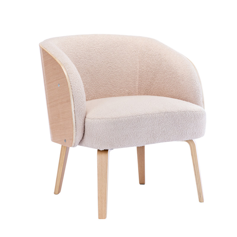 Fauteuil demi-tonneau en coton 27,76 po Beloni