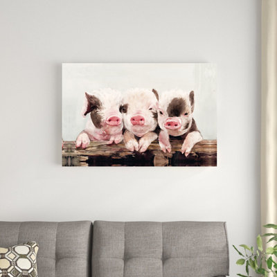 " Three Lil Pigs " Painting Print