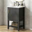 Meuble-lavabo moderne de 20 po avec lavabo en céramique, porte et tiroirs à fermeture en douceur, tablette ouverte-1442405295