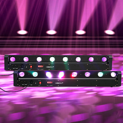 2-Pack 100W RGBW Moving Head Stage Lights, Sound Activated LED Party & Disco Lights