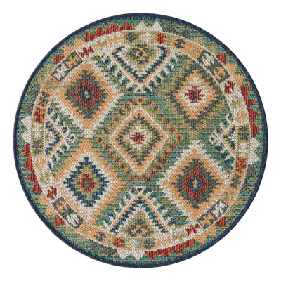 Tapis intérieur / extérieur vert / rouge / beige Brockton