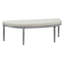 Banc rembourré capitonné beige clair Coastal