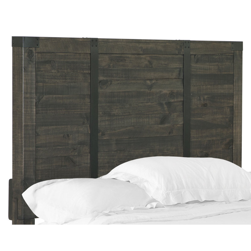 Mahika Solid Wood Panel Bed, Queen
