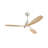 Auravista 52 In. Indoor Oak Blades Ceiling Fan Chrome Housing With LED Light Bulbs And Remote Control-108487575