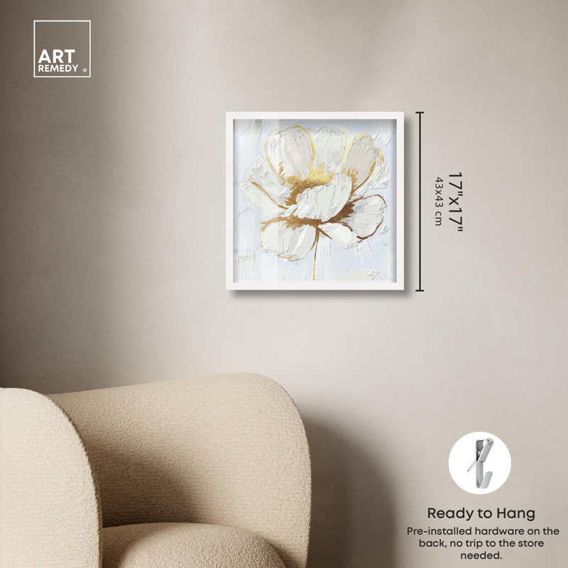 «Goddess», impression botanique et botanique par Art Remedy, H 17 po x l 17 po, Blanc