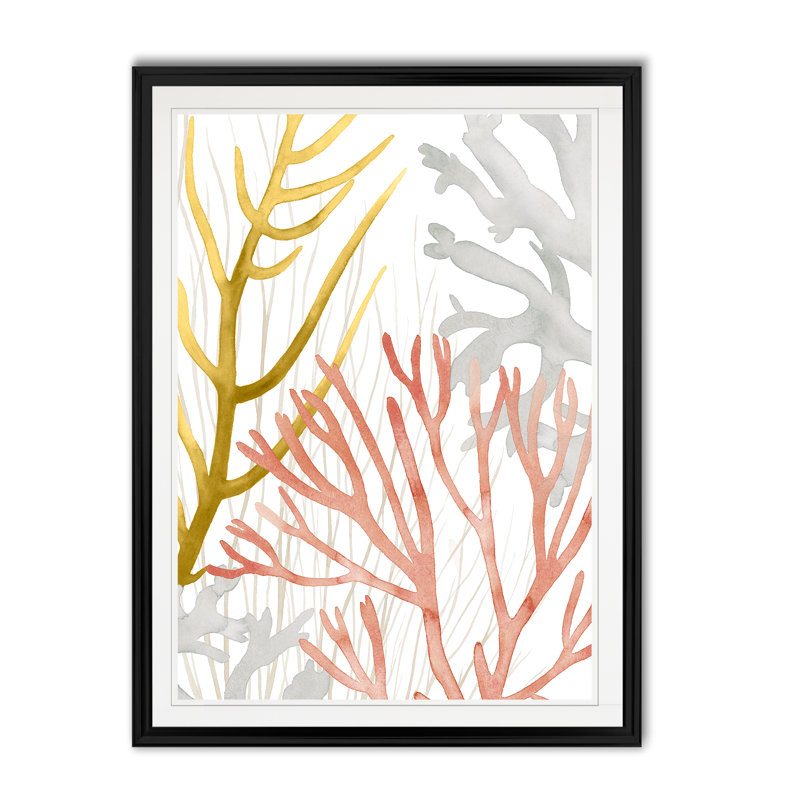 «Desert Coral II», reproduction sur toile, H 30,5 po x l 42,5 po x P 1,5 po, Cadre noir