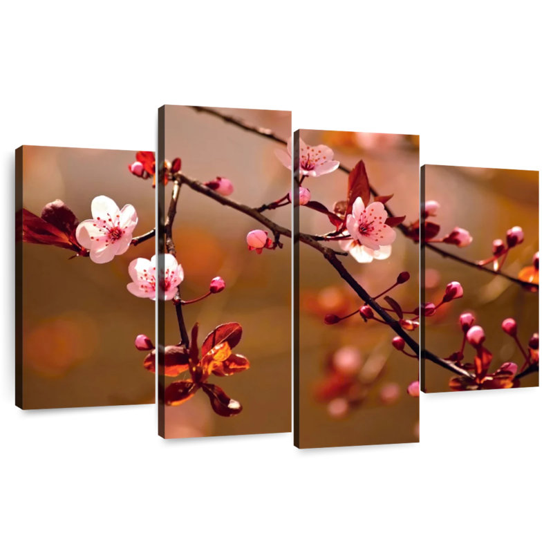 Harnek Sakura en fleurs, H 27 po x l 43 po