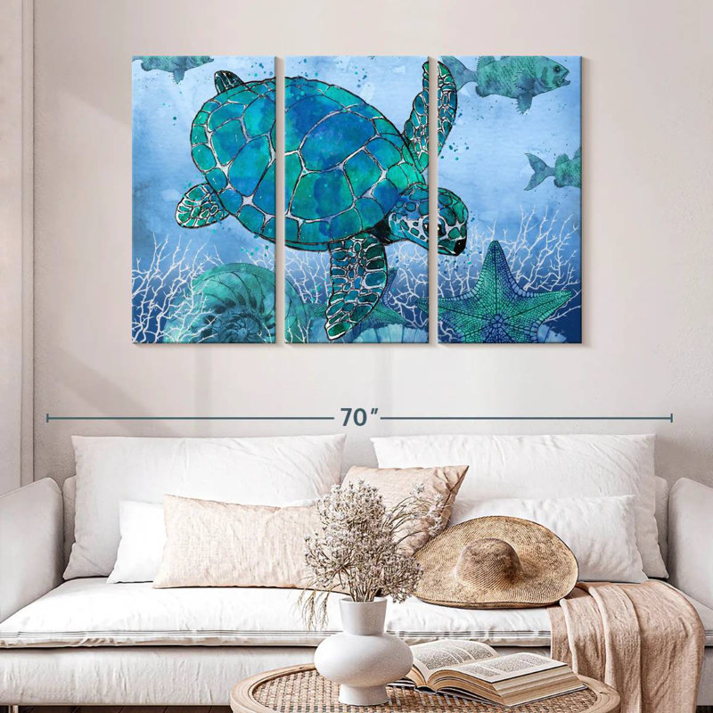 Brampt Ocean Blues, 32" H x 50" W