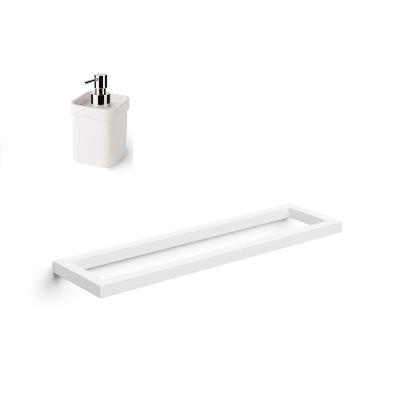 Ensemble de quincaillerie de salle de bain 2 pièces Gerla, Blanc