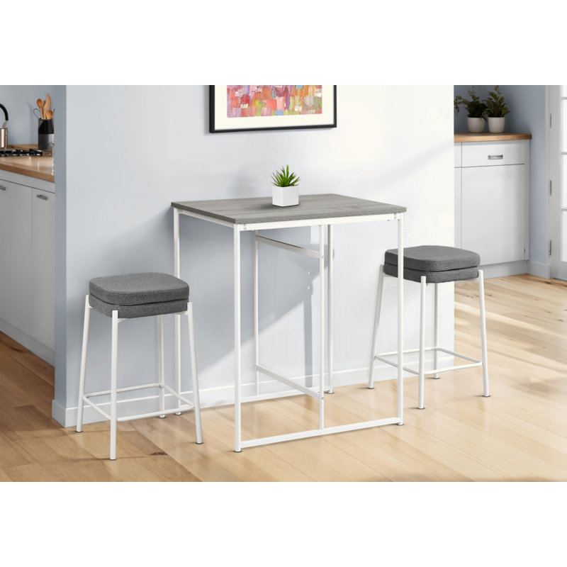 Tabouret de bar, hauteur de comptoir, ensemble de 2, cuisine, contemporain, moderne, Blanc
