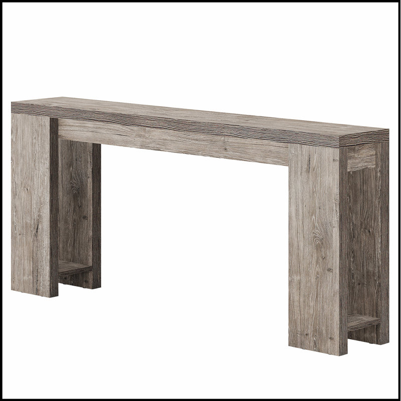 Console de style campagnard extra long 70,9 pouces, canapé en bois étroit avec rangement pour le salon et le vestibule