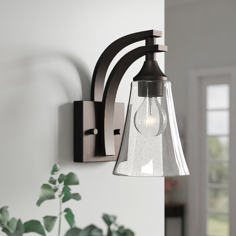 Wilma Armed Sconce, Rubbed Bronze