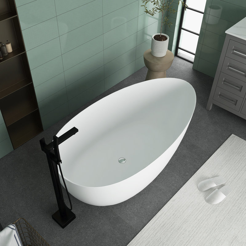x Freestanding Soaking Plastic / Acrylic Bathtub