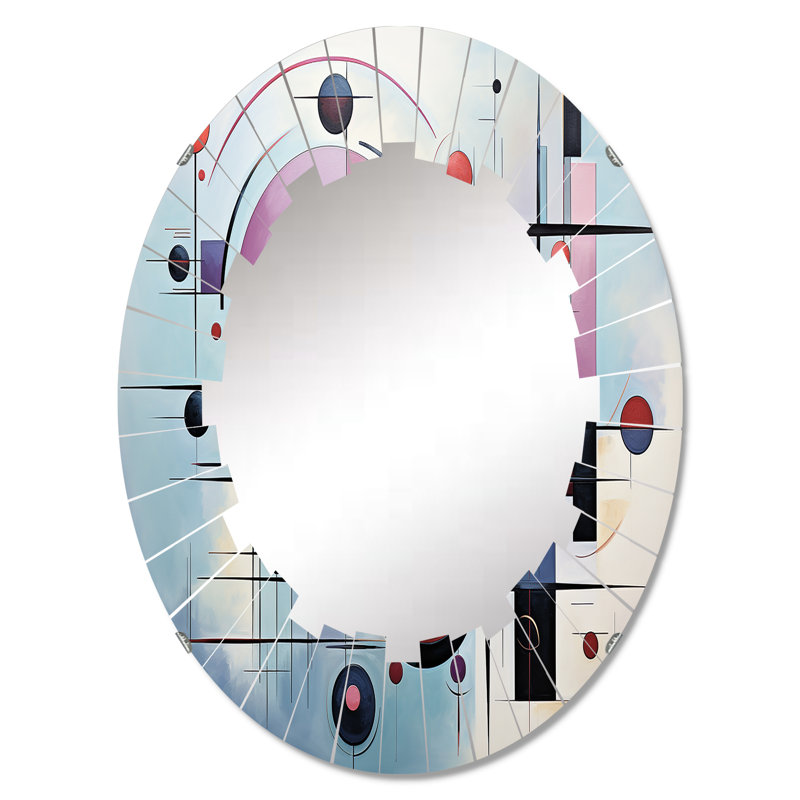 Aughnaholle - Miroir mural moderne ovale, 30 po x 20 po