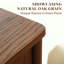 Console brun en bois massif