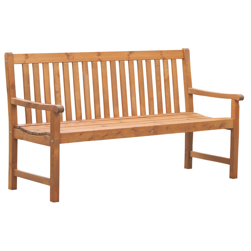 Anarah Solid Wood Pine Outdoor Bench, Honey