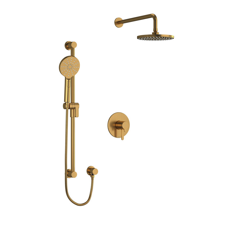 Garniture de douche 323, Or brossé