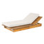 Larges chaises longues de patio, bord de piscine moderne ajustable en bois d'acacia