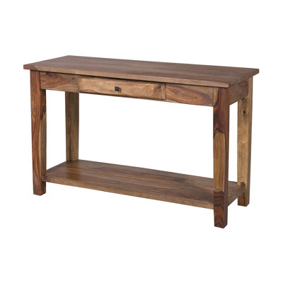 Console Feliciano en bois de sheesham massif SBA-9012H, brun