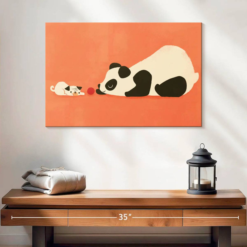 Ashelle le carlin et le panda, H 16 po x l 24 po
