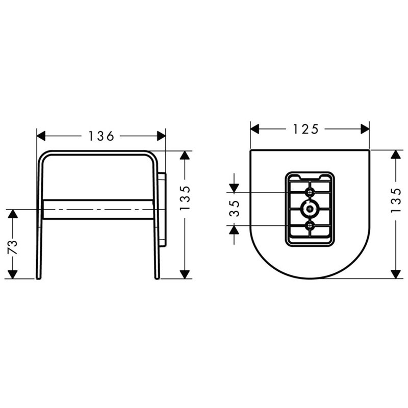Urquiola Wall Mount Toilet Paper Holder, Chrome