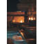 Planika Square Table Gas Fire Pit with Attachable Table, 10 kW,