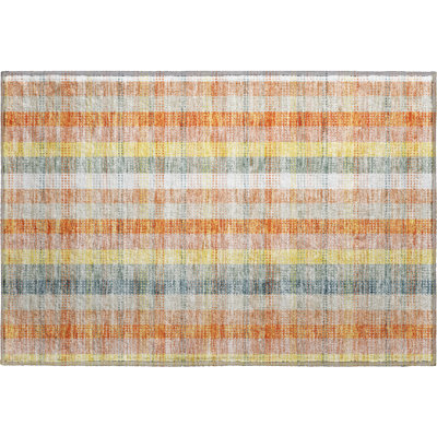 Premium Machine Washable Prisco Peach Rug