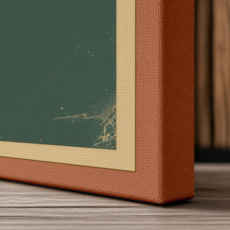 Rocket to the Stars Retro - Wrapped Canvas, 36x24 - 91.4 x 61.0 cm, Terracotta Border