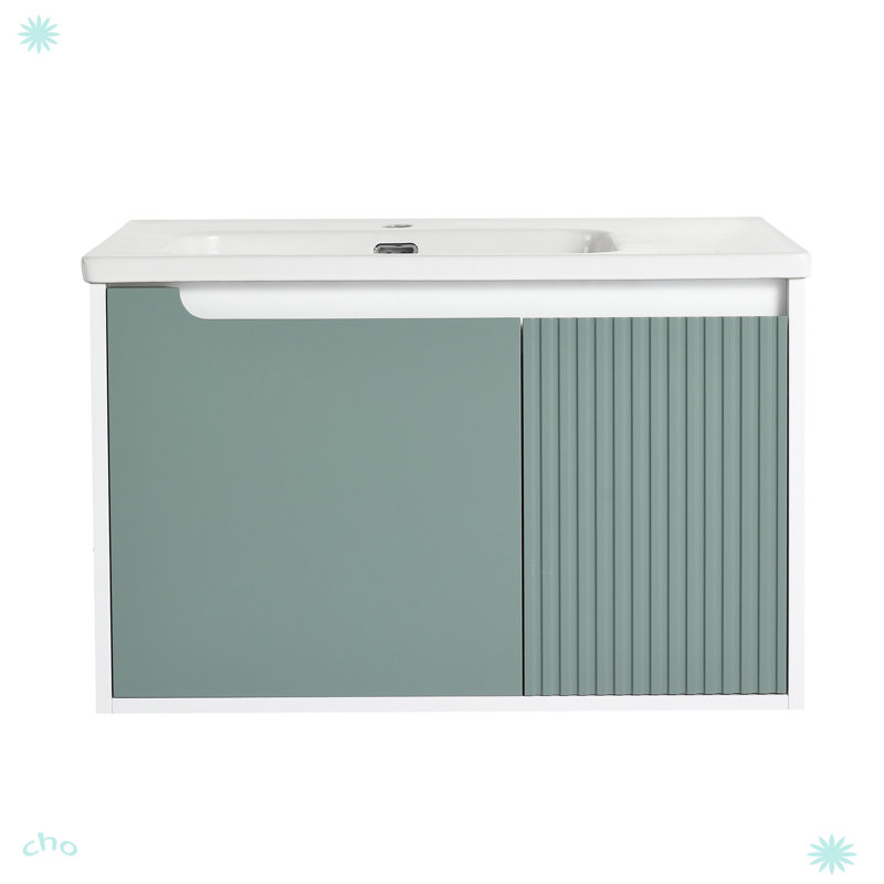 Meuble-lavabo mural 36 po avec lavabo en céramique