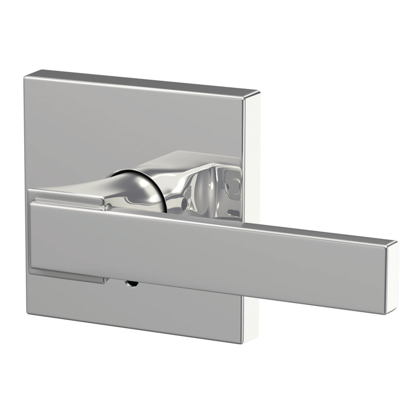 Custom Northbrook Hall-Closet and Bed-Bath Lever with Collins Trim, Bright Chrome
