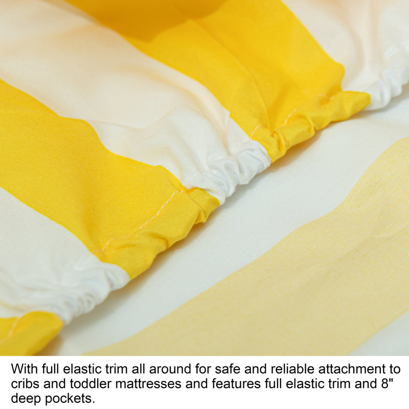 Ensemble de literie pour lit de bébé 3 pièces, ensemble de literie pour tout-petit en microfibre - NTBAY, Jaune