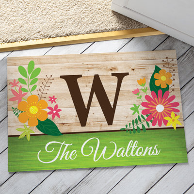 Penland Non-Slip Floral Doormat