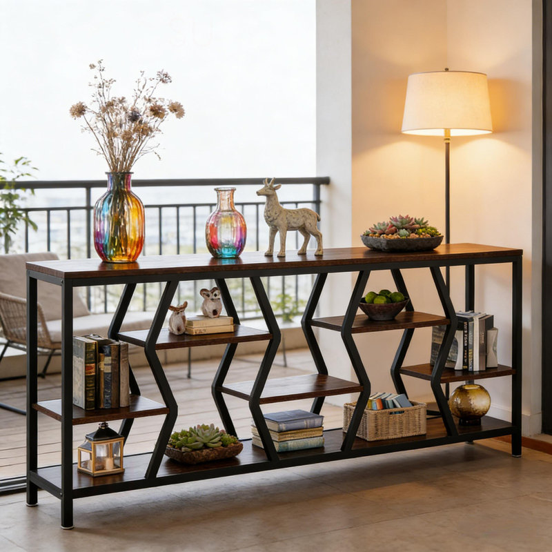 Table de canapé durable, console pratique, table de rangement généreuse