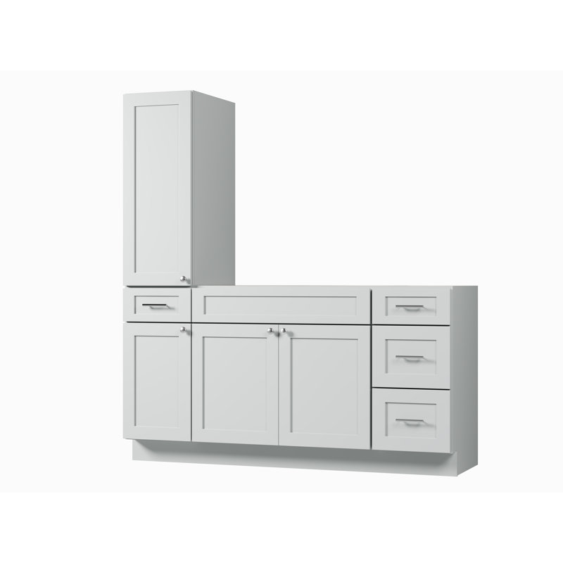 Meuble-lavabo simple Disar, Gris